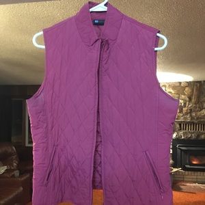 Pink quilted vest